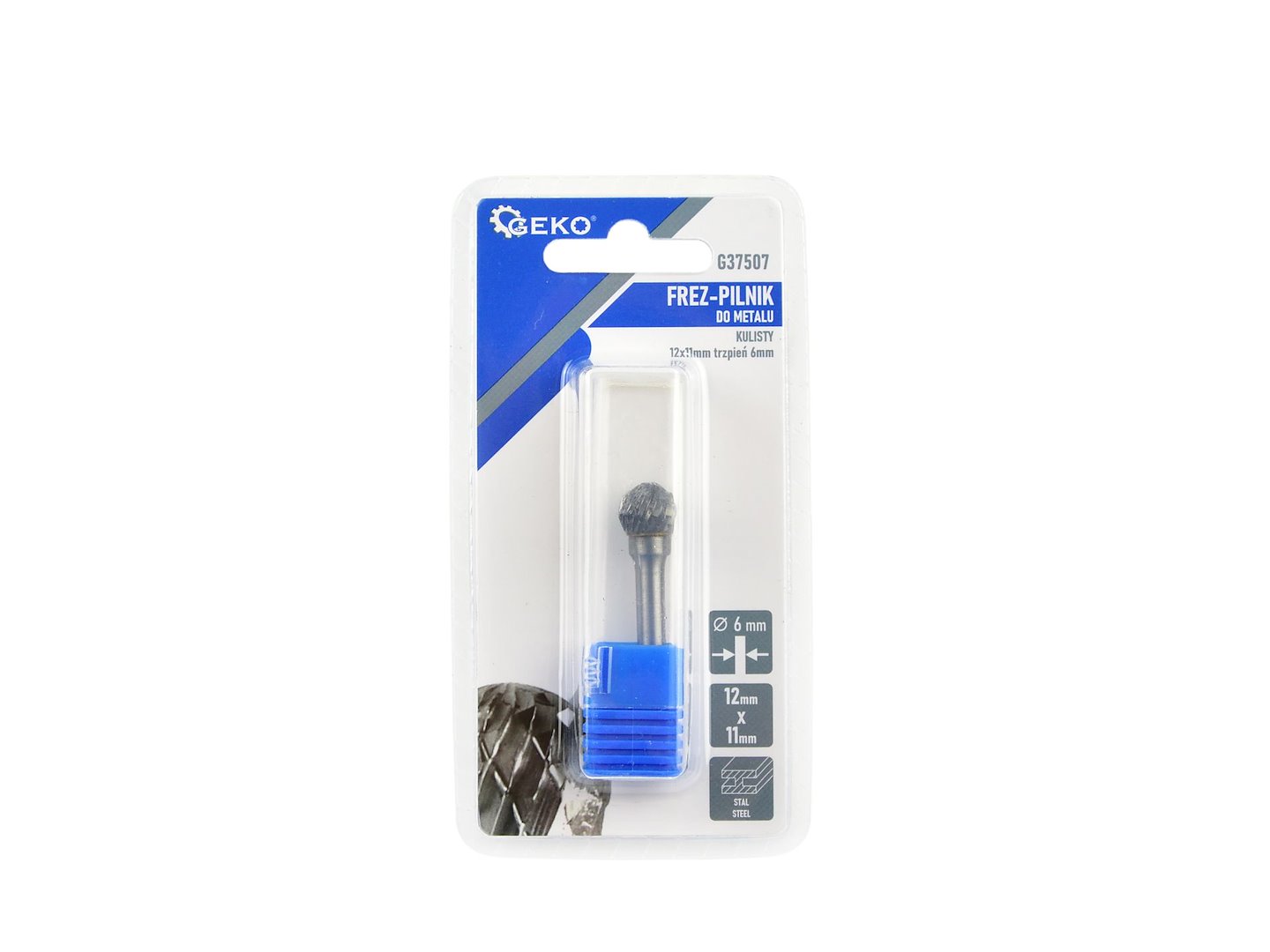 Stopková fréza na kov kulatá, 12x11mm, 6mm – GEKO
