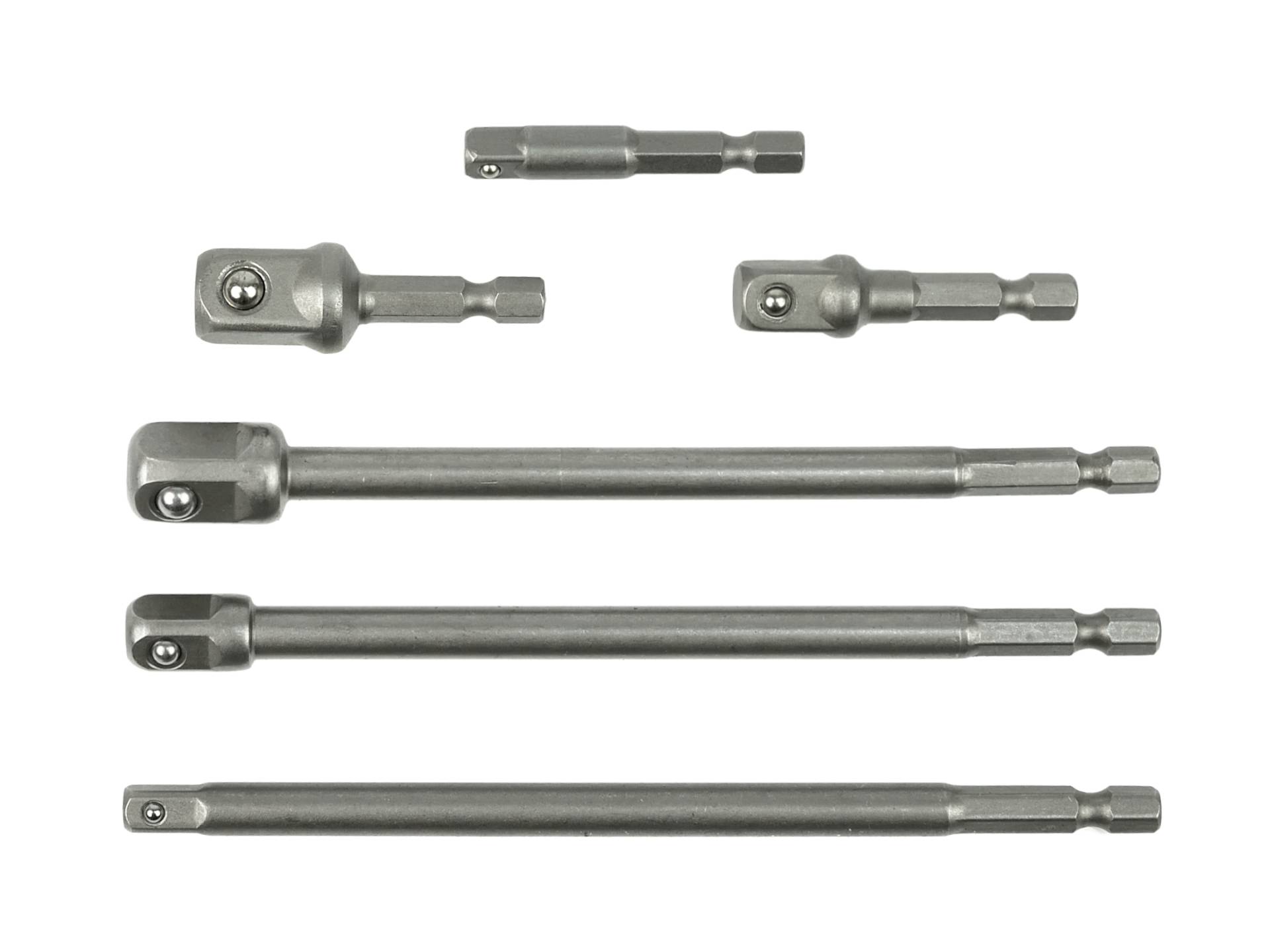 Sada adaptérů do vrtačky 1/2″ 3/8″ 1/4″ 6 ks GEKO