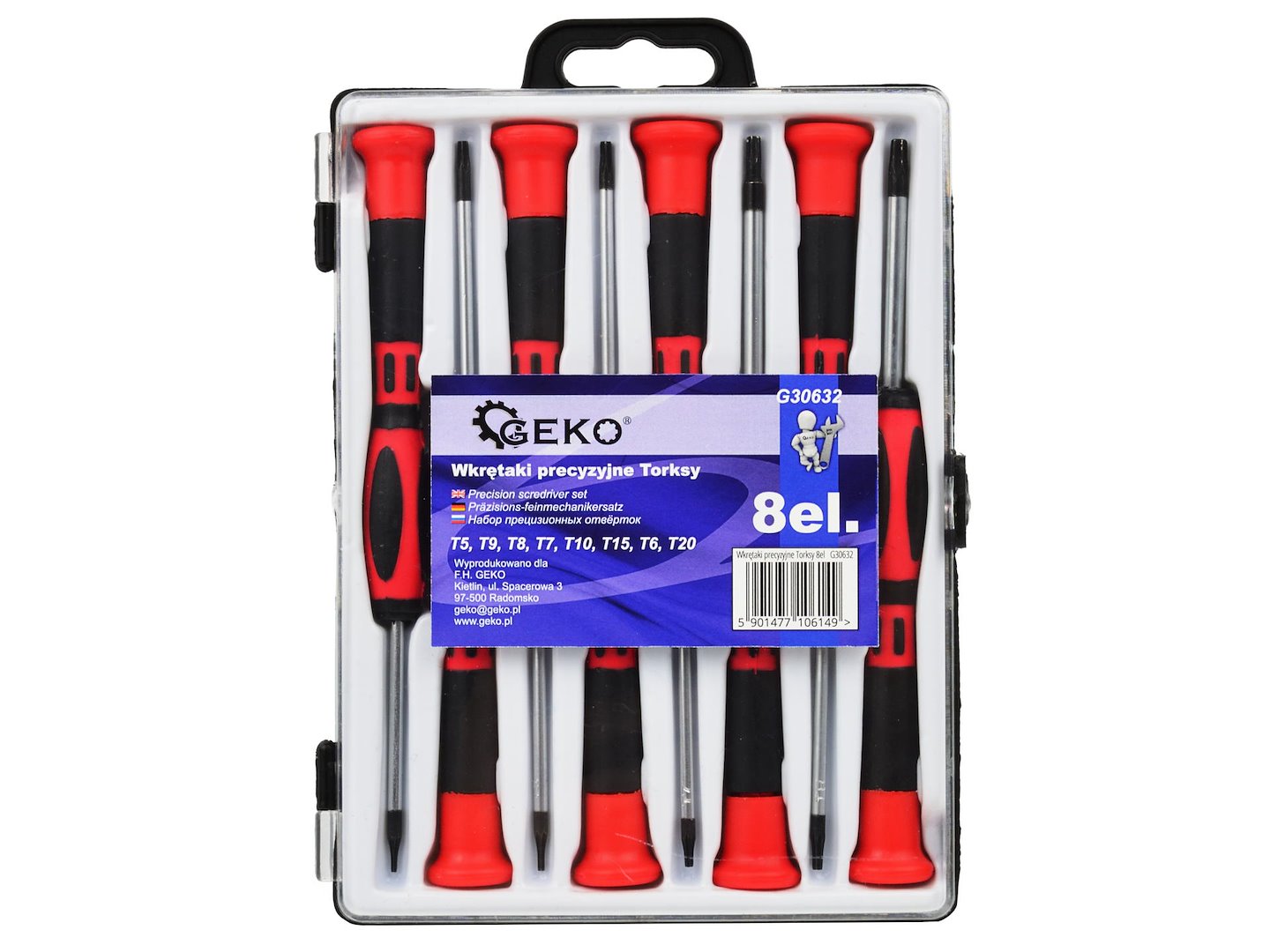 Sada mini šroubováků torx, 8ks - GEKO