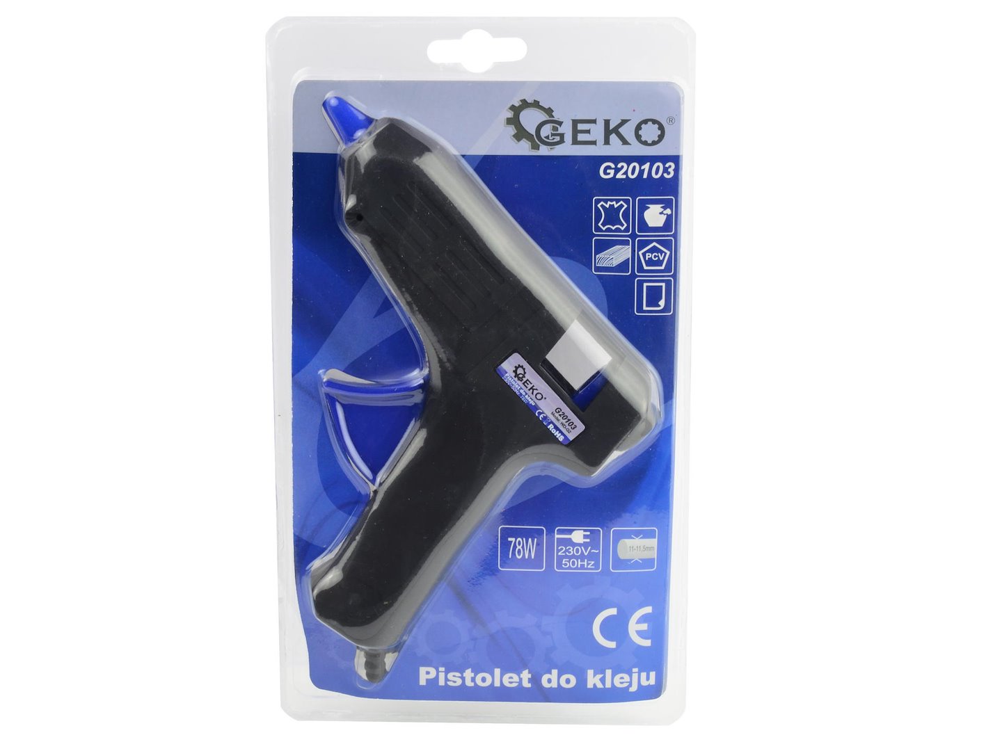 Pistole tavná lepící, Ř11-11,5mm, 78W - GEKO