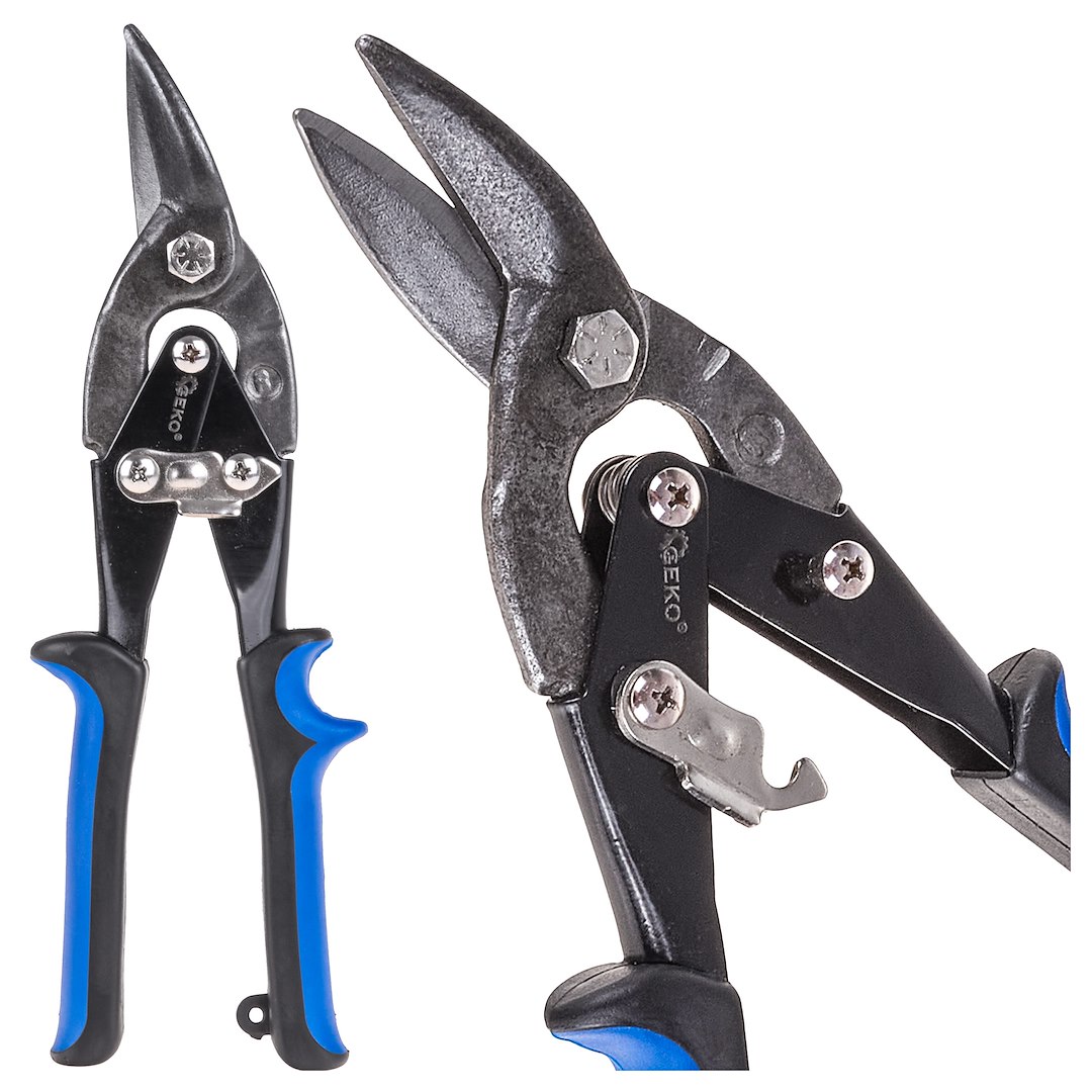 Nůžky na plech převodové, 10", pravé - GEKO