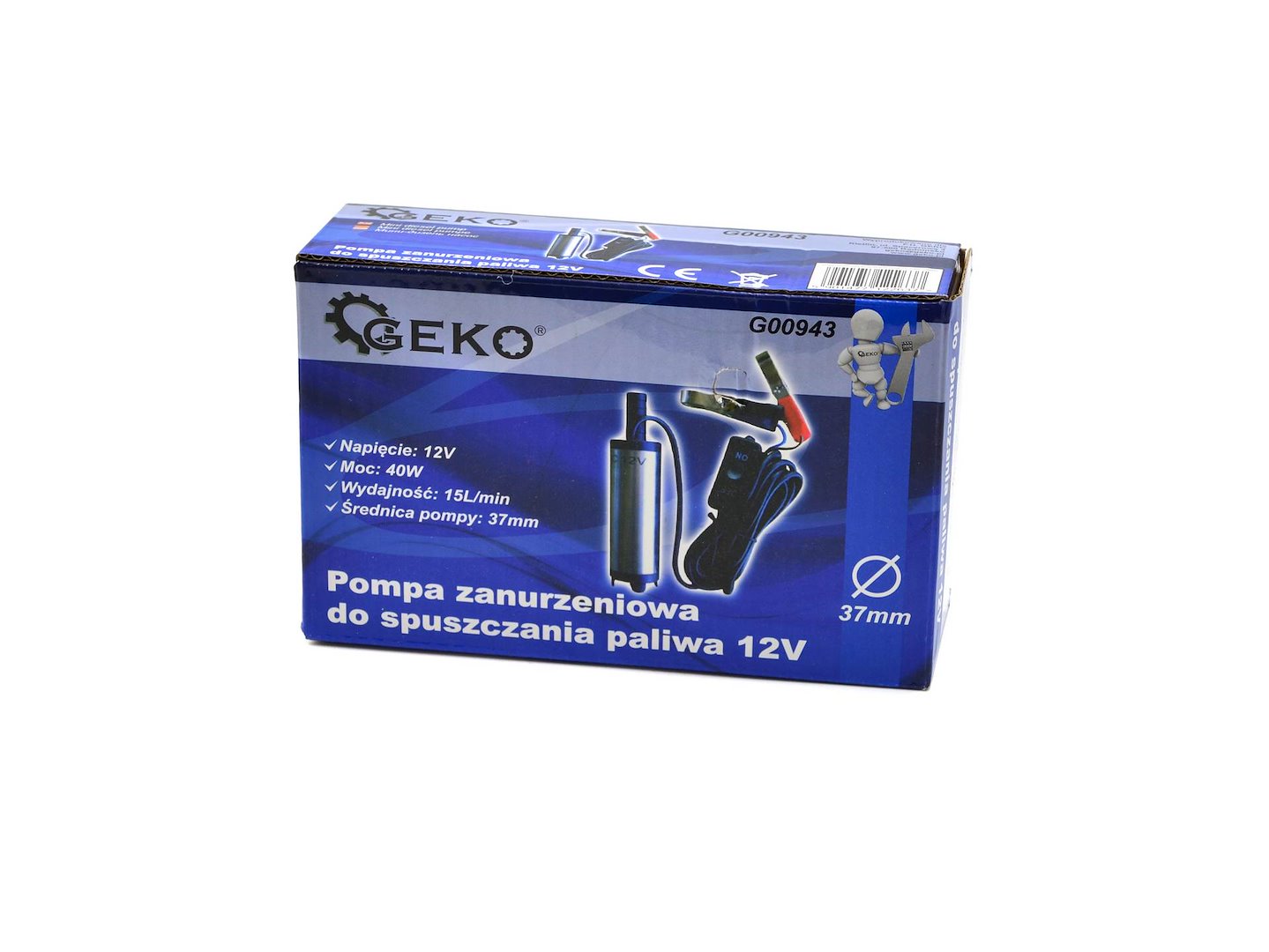 Mini čerpadlo na naftu, 12V, 15l/min, průměr 37mm, 40W - GEKO