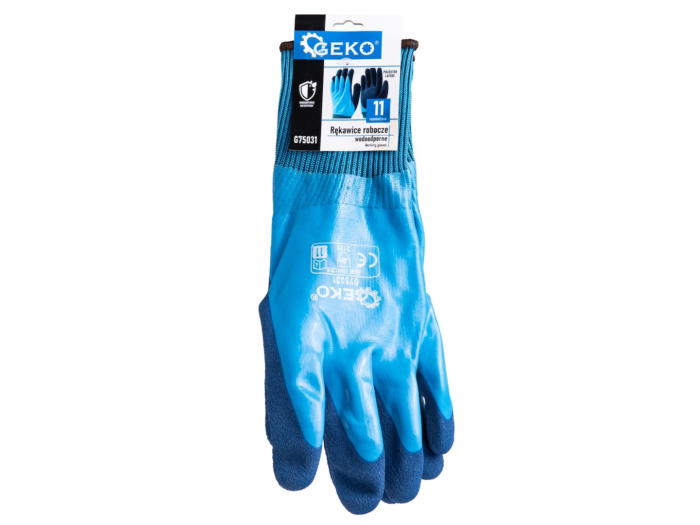 GEKO Vodotěsné pracovní rukavice velikost 11 /polyester – latex/ (obrázek 3)