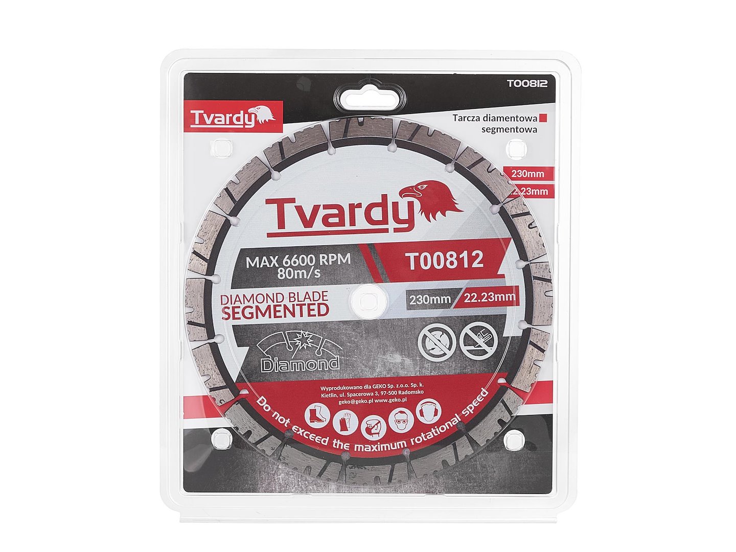 GEKO Segmentový diamantový kotouč 230 x 12 x 22,23 mm