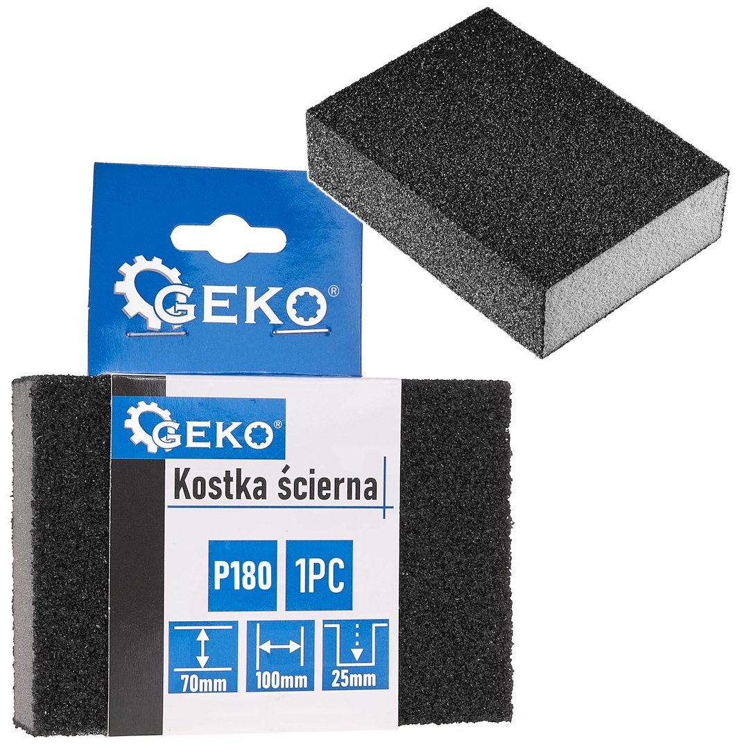GEKO Pěnový brusný blok 70 x 100 x 25 mm P180
