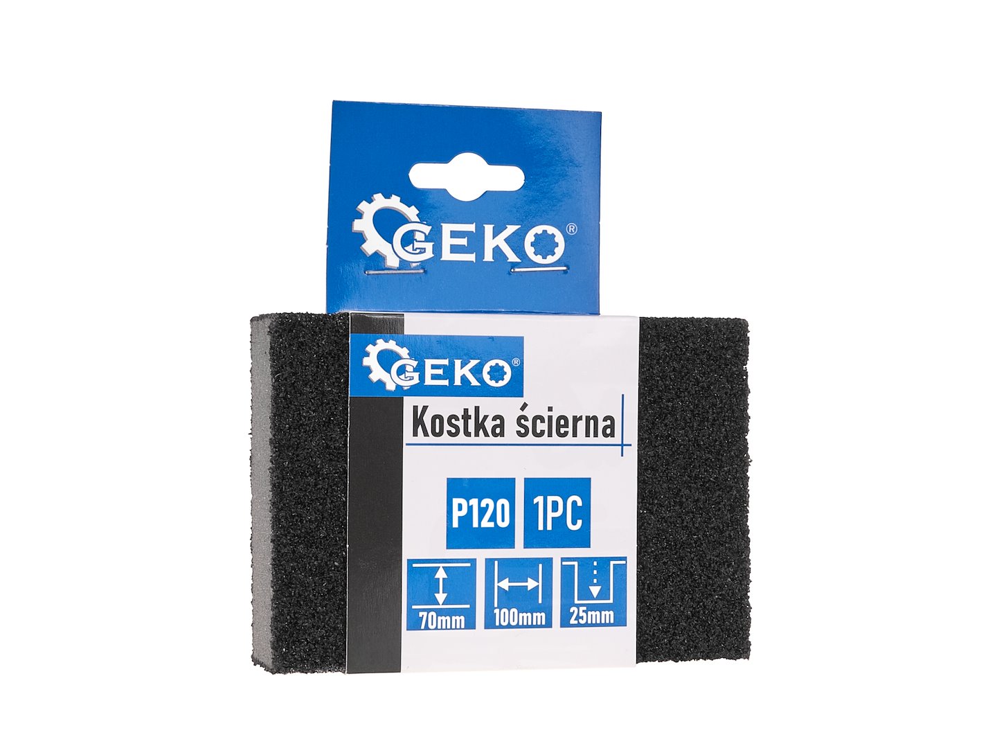 GEKO Brusná houba 70x100x25mm P120, balení 10ks