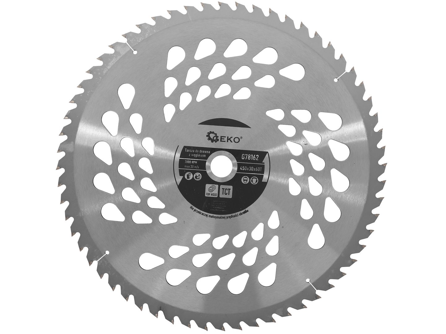 GEKO Kotouč pilový do dřeva, 450x30 mm, 60T