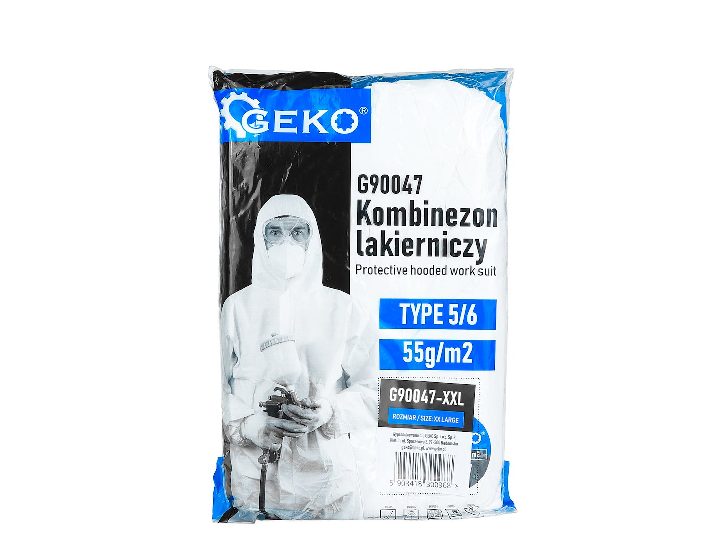 Ochranný pracovní oděv s kapucí 55 g/m2 typ 5/6  – velikost XXL