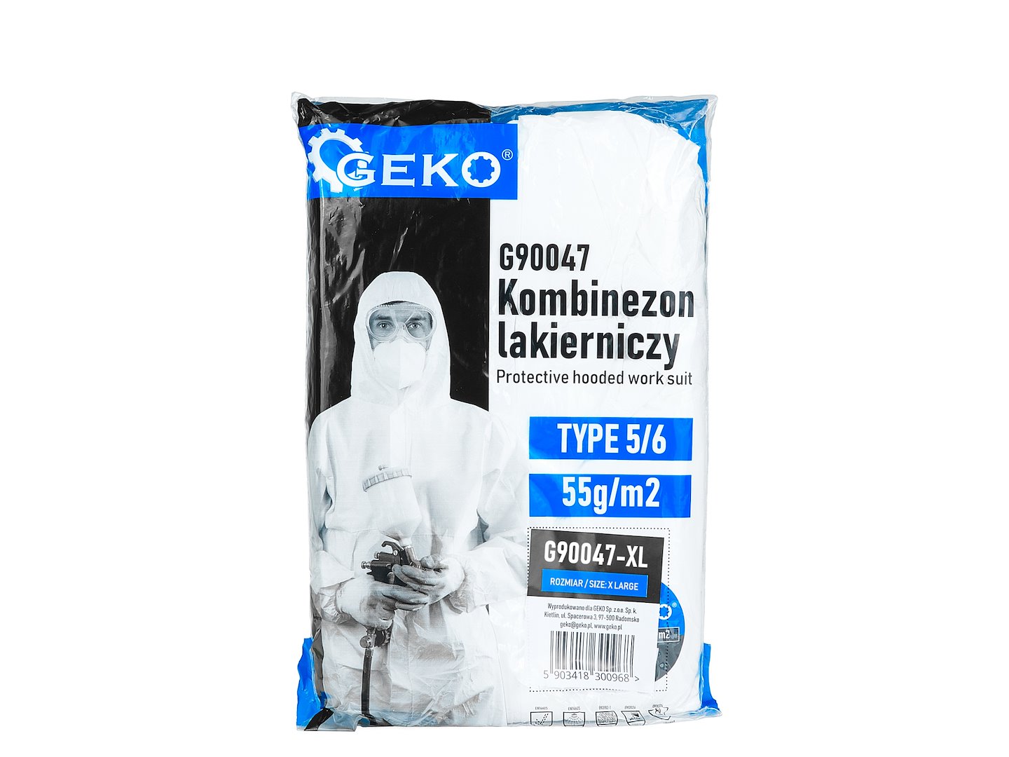 Ochranný pracovní oděv s kapucí 55 g/m2 typ 5/6  – velikost XL