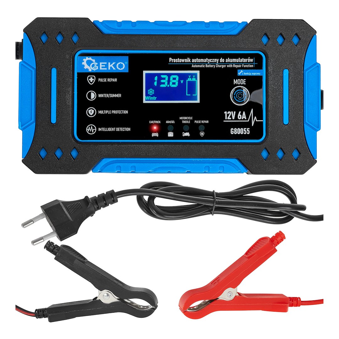 Levně GEKO Automatická nabíječka baterií 12 V/ 6 A