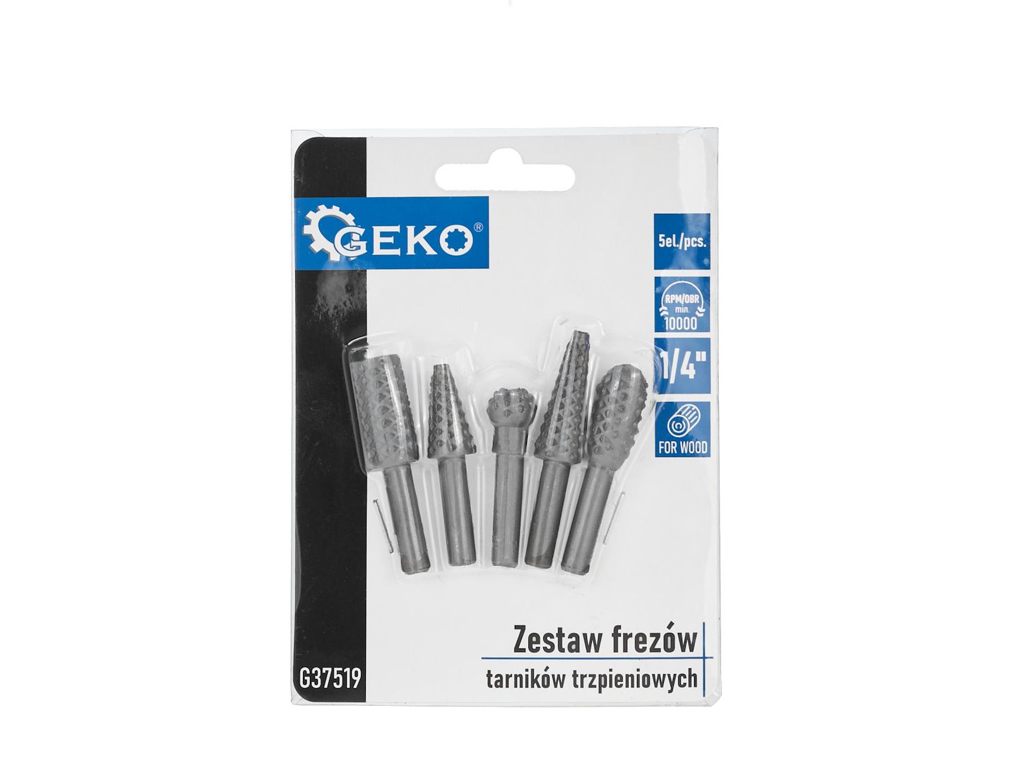 GEKO Stopkové frézy do dřeva, sada 5ks (obrázek 3)