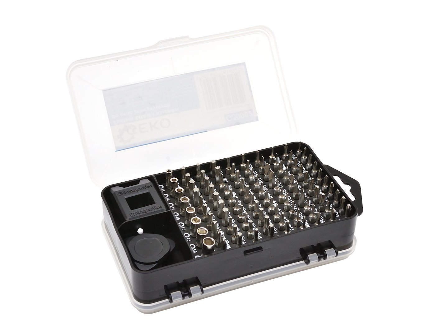 GEKO Sada bitů a nástrojů pro přesnou práci, 110ks