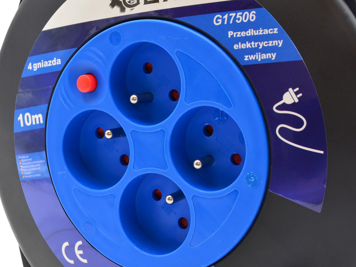 GEKO Kabel prodlužovací 3x1,0mm2, 4 zásuvky, 10m (obrázek 3)
