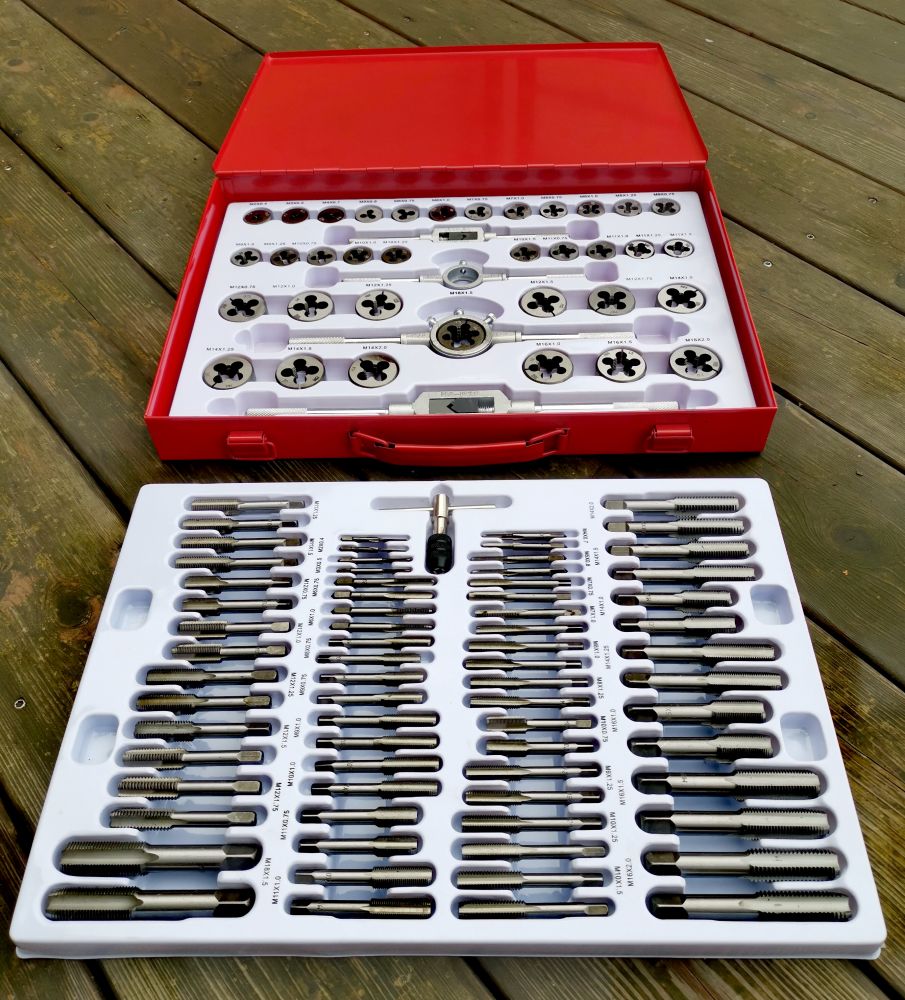 Sada závitníků a závitových oček 110ks KRAFT&DELE