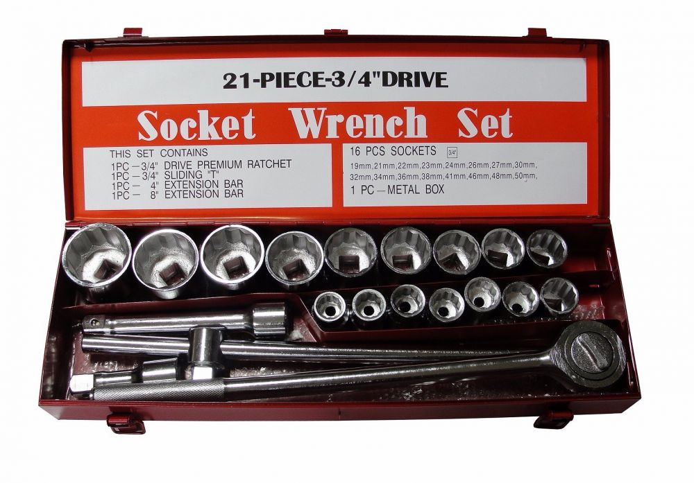 Gola sada 3/4" 21 dílů 19-50 mm MAR-POL