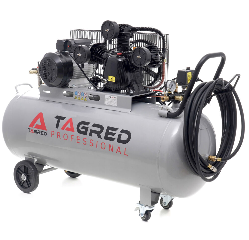 Olejový kompresor, 200l, třípístový, 4,1kW + separátor, Tagred TA326B (obrázek 3)