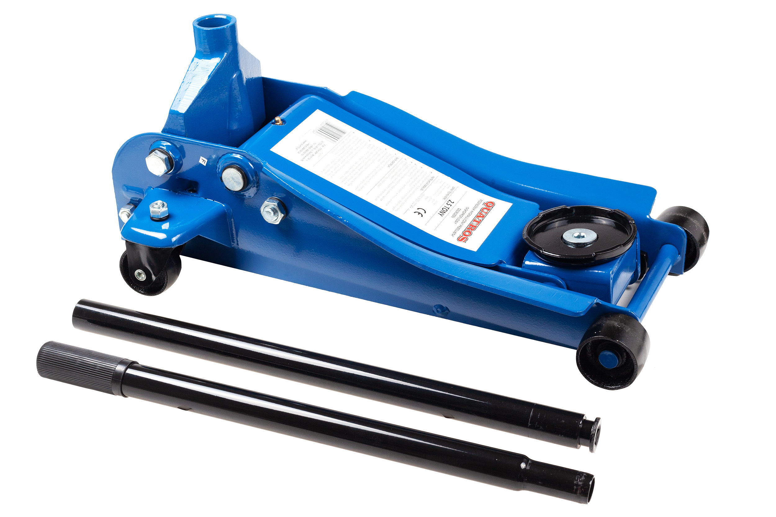 Levně Pojízdný hydraulický zvedák, 2,5t, nízkoprofilový, 85-455 mm, T830018 - QUATROS QS19125N