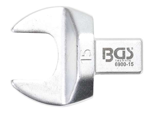 Levně BGS Technic BGS 6900-15 Nástrčný plochý (otevřený) klíč 15 mm s upnutím 9x12 mm