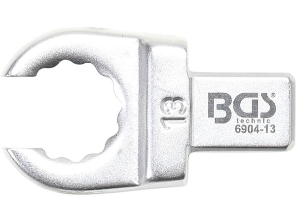 Levně BGS Technic BGS 6904-13 Otevřený očkový klíč 13 mm, nástrčný s upínáním 9 x 12 mm