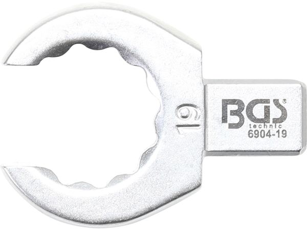 Levně BGS Technic BGS 6904-19 Otevřený očkový klíč 18 mm, nástrčný s upínáním 9 x 12 mm