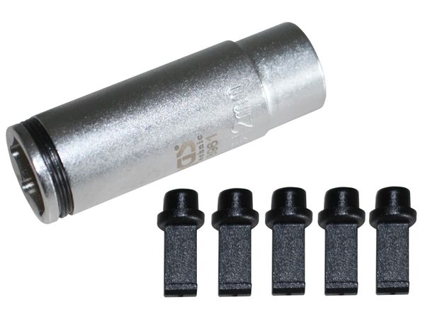 Levně BGS Technic BGS 8961 Nástrčné hlavice 1/4" 12 mm pro žhavicí svíčky. PSG Sada 6 dílů