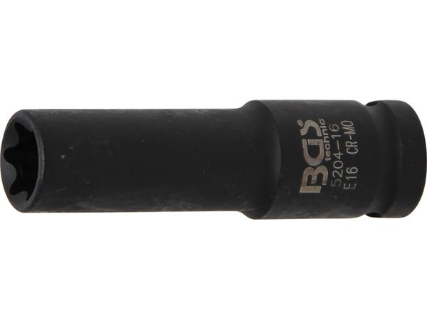 BGS Technic BGS 5204-16 Nástrčná hlavice 1/2" E-Profil E16, prodloužená, silová