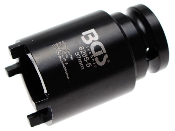 Levně BGS Technic BGS 8265-5 Zástrčná hlavice 1/2" na matice se zářezy KM. Vnější čep 37 mm
