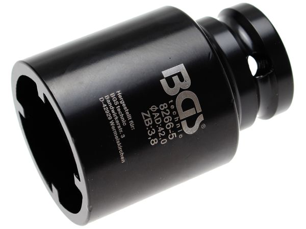 Levně BGS Technic BGS 8266-5 Zástrčná hlavice 1/2" na matice se zářezy KM. Vnitřní čep 34,5 mm