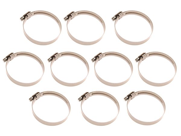 Levně BGS Technic BGS 8095-60x80 Hadicové spony 60 x 80 mm, nerezové (Sada 10 dílů)