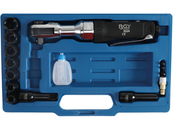 Levně BGS Technic BGS 3224 Pneumatický ráčnový utahovák 1/2" (74 Nm) Sada 13 dílů