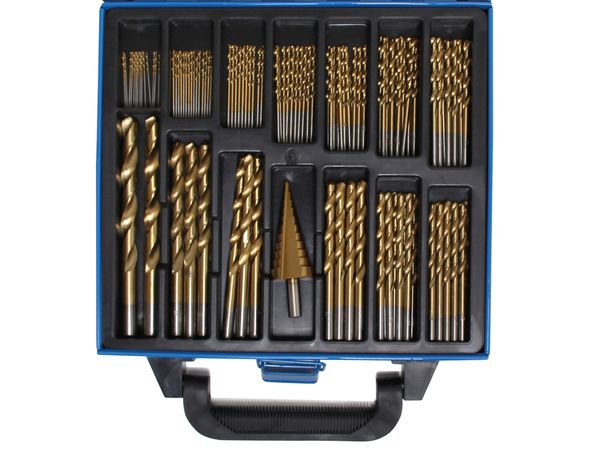Levně BGS Technic BGS 2009 Sada 119 spirálových a kónických vrtáků HSS pr. 1 ÷ 10 mm, TiN