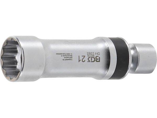 Levně BGS Technic BGS 2392 Kloubová nástrčná hlavice 3/8" 12hranná 21 mm na zapalovací svíčky, s