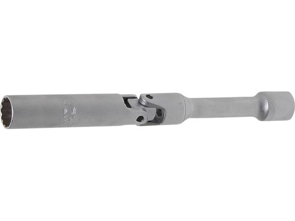 Levně BGS Technic BGS 2987 Kloubová nástrčná hlavice 3/8" 12hranná 14 mm, délka 180 mm na zapalo