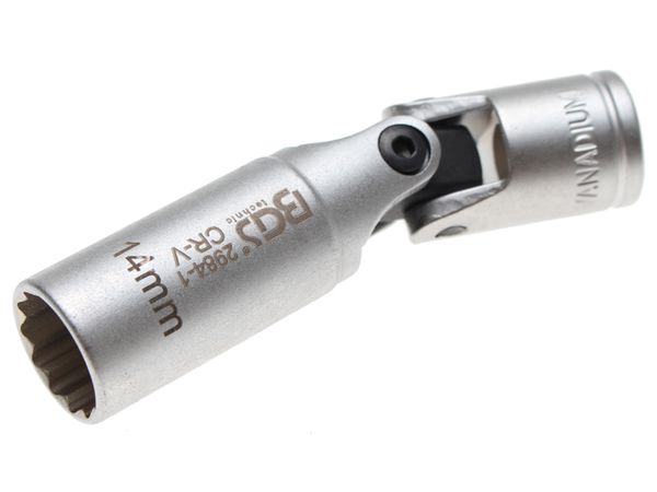 Levně BGS Technic BGS 2984-1 Kloubová nástrčná hlavice 3/8" 14 mm na žhavicí svíčky