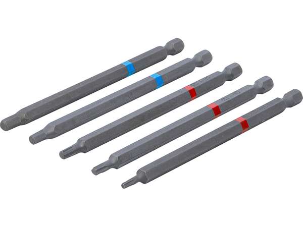 Levně BGS Technic BGS 4836 Šroubovací XXL bity 1/4" Kraftmann Hex, Torx, délka 110 mm (Sada 5 dí