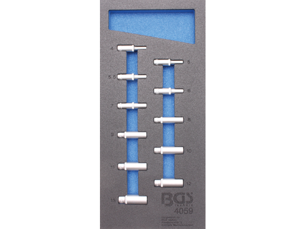 Levně BGS Technic BGS 4059 Nástrčné bitové hlavice 1/4", šestihran 4 ÷ 13 mm. Sada 11 dílů