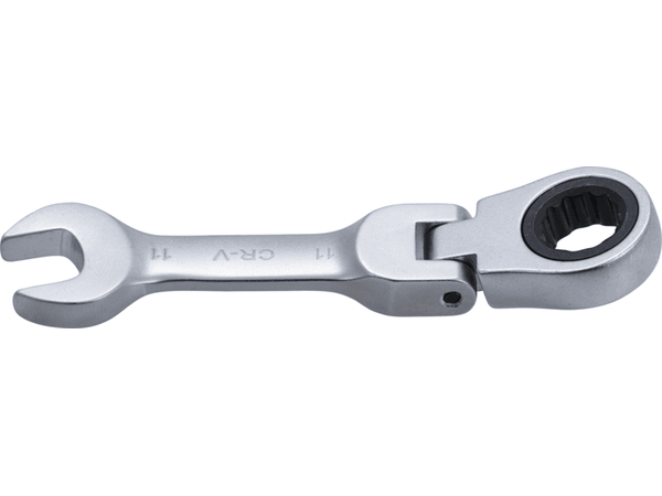 Levně BGS Technic BGS 6911 Krátký očkoplochý klíč 11 mm s ráčnou, kloubový