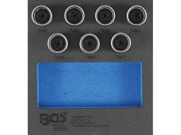 Levně BGS Technic BGS 9559 Nástrčné hlavice 17 mm pro bezpečnostní šrouby kol Opel/Vauxhall (typ