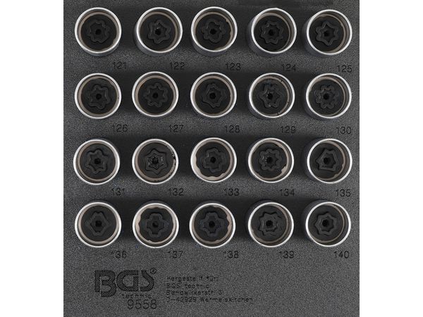 Levně BGS Technic BGS 9558 Nástrčné hlavice 17 mm pro bezpečnostní šrouby kol Opel/Vauxhall (typ