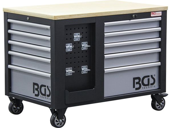 Levně BGS technic BGS 4199 Dílenský vozík BGS Technic, 2×5 zásuvek, 1 skříňka, 1150x866 mm prázdný
