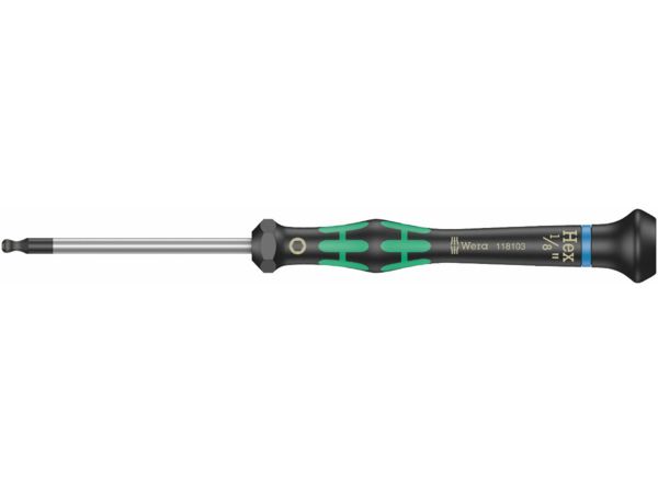 Levně Wera 118103 Šroubovák šestihranný 1/8"x60 mm s kulovou hlavou k použití v elektronice Kraf