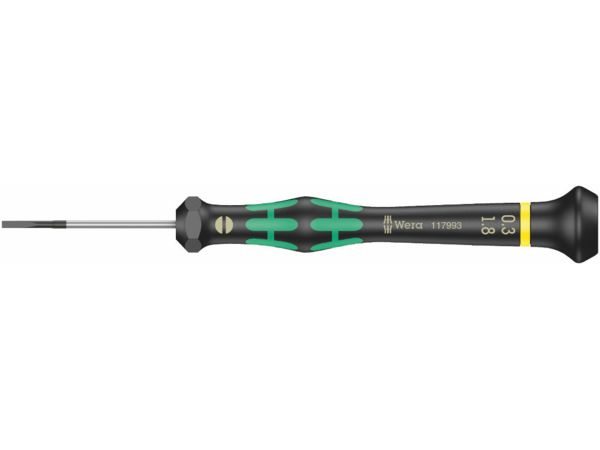 Levně Wera 117993 Šroubovák plochý 0,3x1,8x40 mm k použití v elektronice Kraftform Micro typ 203