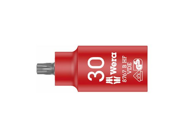 Levně Wera 004923 Zástrčná bitová hlavice 3/8" Torx TX 30 typ 8767 VDE HF Zyklop s přidržovací f