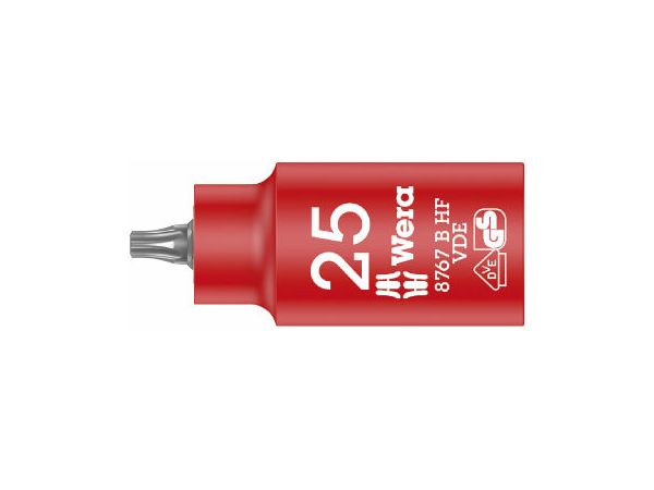 Levně Wera 004921 Zástrčná bitová hlavice 3/8" Torx TX 25 typ 8767 VDE HF Zyklop s přidržovací f