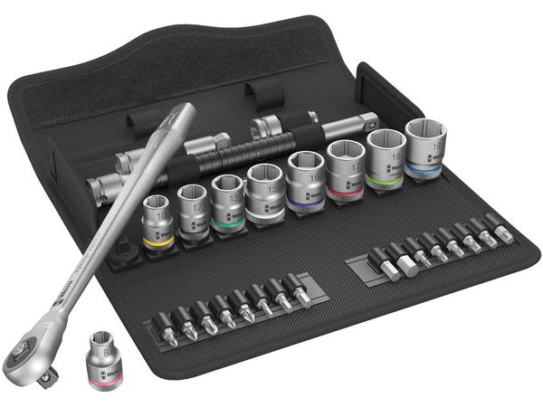 Wera 004047 Sada ráčnová Zyklop Metal 8100 SB 7, 29 d. upínací část 3/8" - metrická