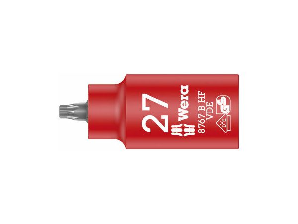 Levně Wera 004922 Zástrčná bitová hlavice 3/8" Torx TX 27 typ 8767 VDE HF Zyklop s přidržovací f