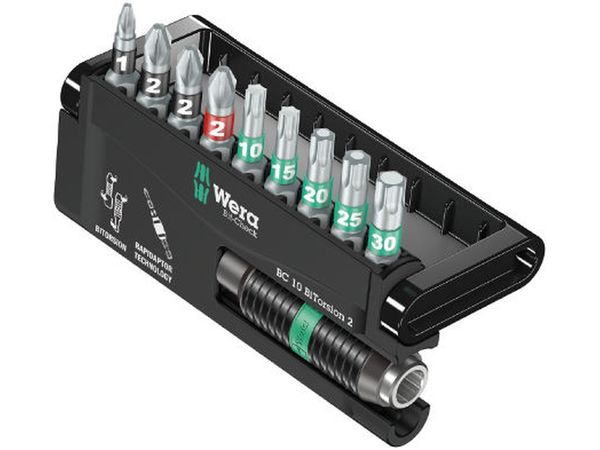 Levně Wera 057117 Sada 9 bitů Wera Bit-Check 10 BiTorsion 2 (PH, PZ, Torx)