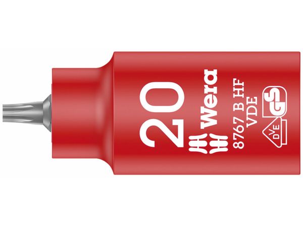 Levně Wera 004920 Zástrčná bitová hlavice 3/8" Torx TX 20 typ 8767 VDE HF Zyklop s přidržovací f