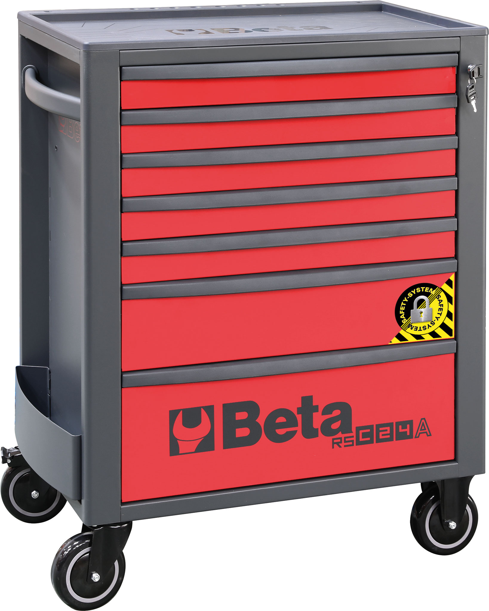 Levně Dílenský vozík, 7 zásuvek, systém proti převrácení, červený - Beta Tools