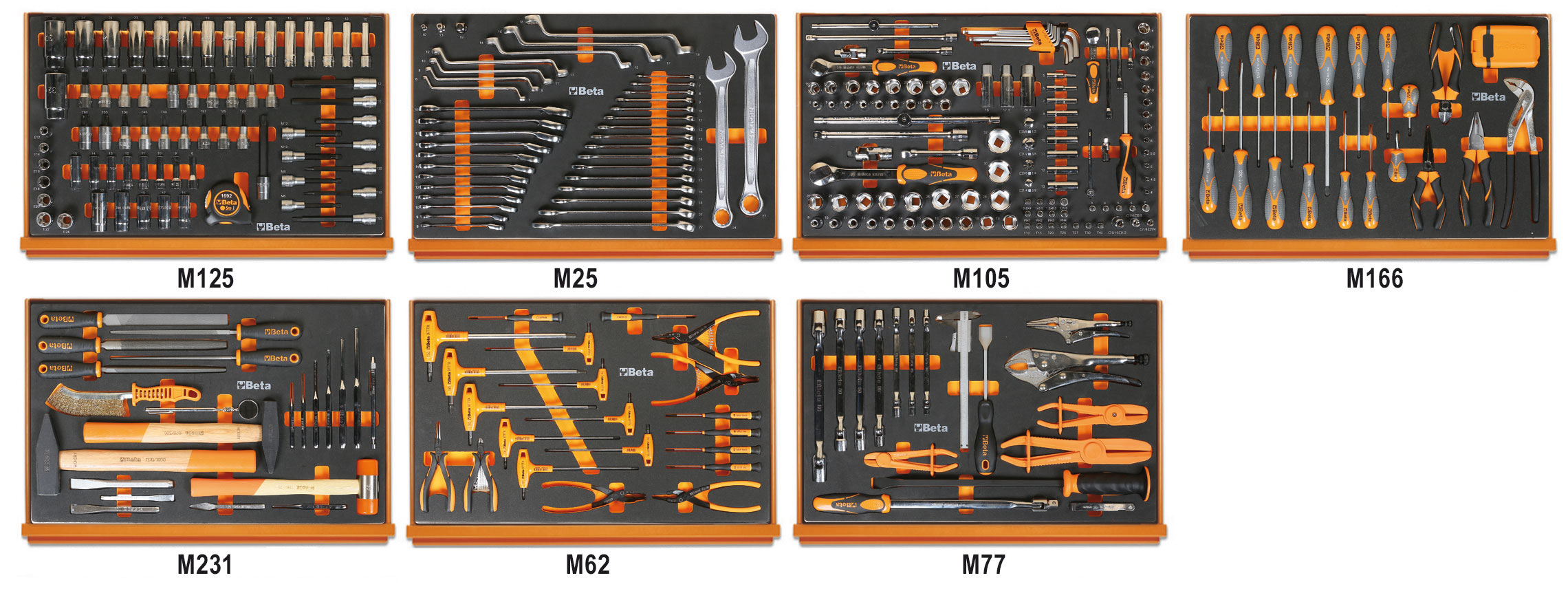 Levně Sada modulů - 333 ks nářadí pro opravu automobilů, 7 pěnových EVA modulů - Beta Tools